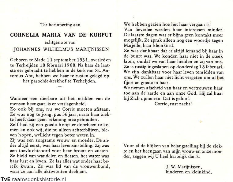 Cornelia Maria van de Korput- Johannes Wilhelmus Marijnissen.jpg